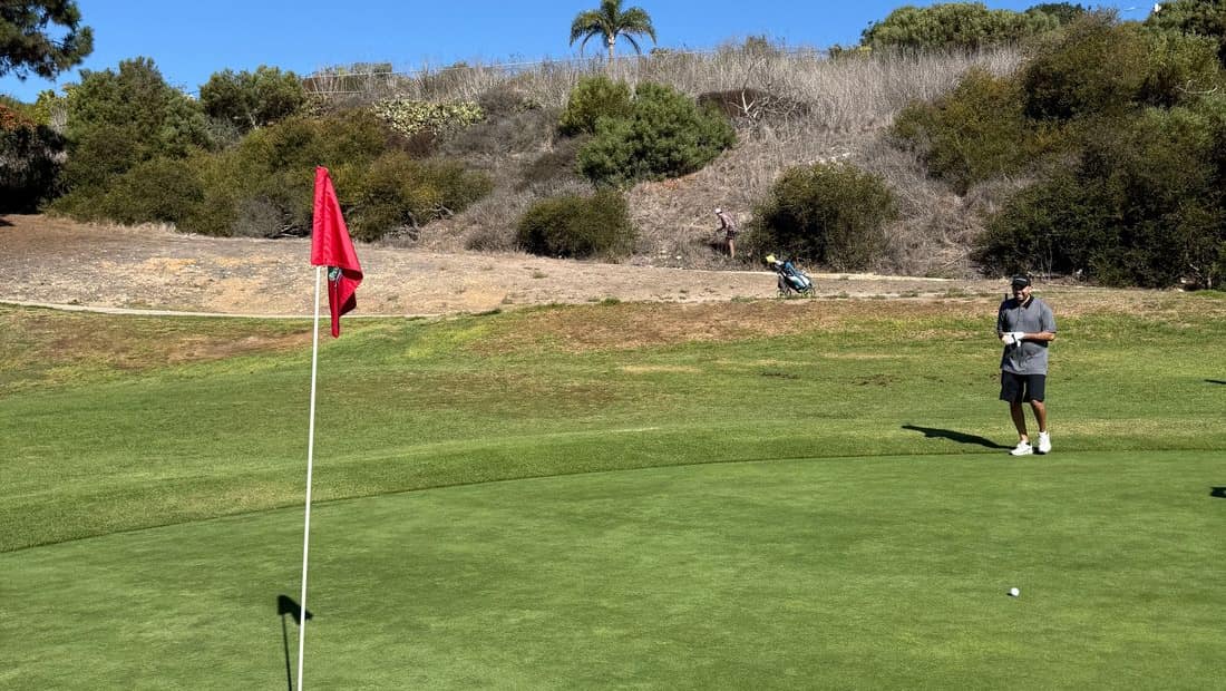 Galleries lining a tournament fairway